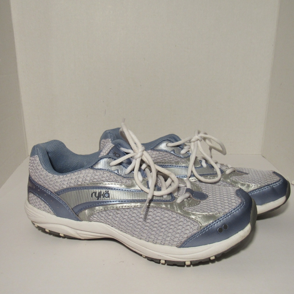 RYKA DASH Womens Sneaker Blue-White Mesh Ortholite Comfort Shoes, Size 7 - Picture 3 of 14